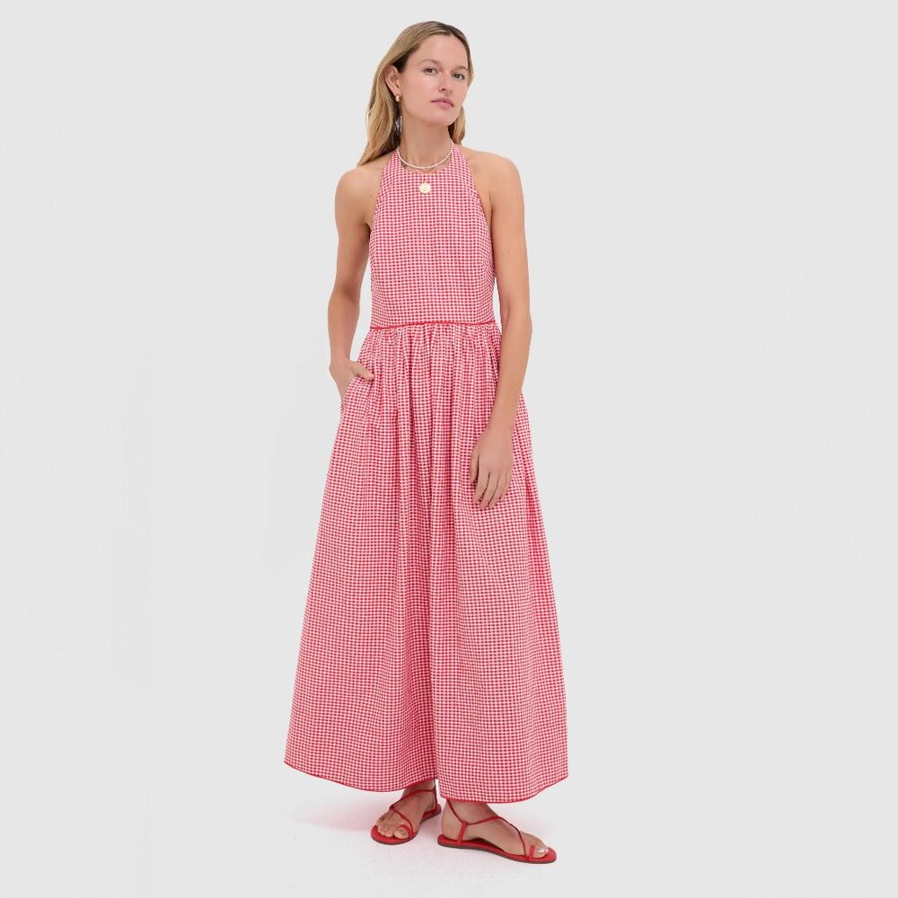 NWT Tuckernuck Red Gingham Halter Marcie Dress - S